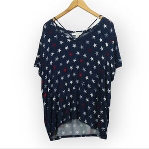 Madison Star Knit Strappy V Neck Top